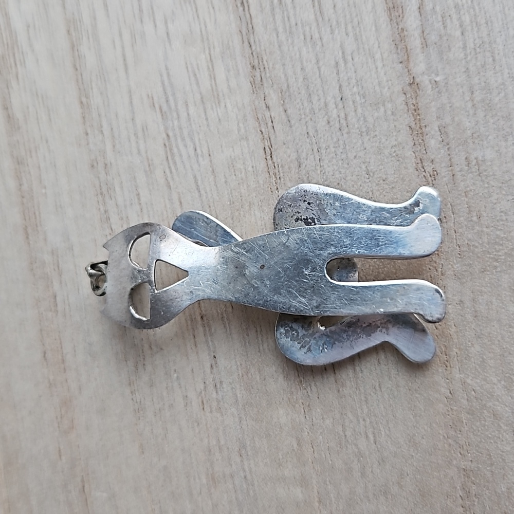 Vintage Sterling Cat Pendant